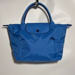 Longchamp Le Pliage Type S Blue Small Carry Tote Bag Purse
